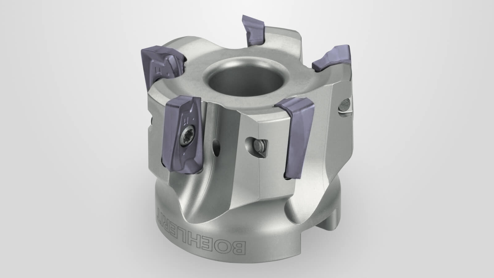 Cutting inserts on a milling head