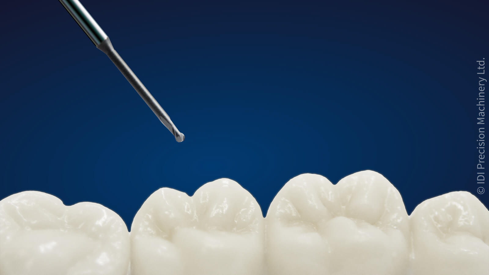 Micro-tool for milling zirconium oxide blanks for dental implants with diamond coating
