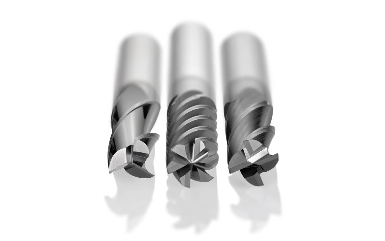 Three milling tools with MultiCon® HiPIMS coating for steel machining